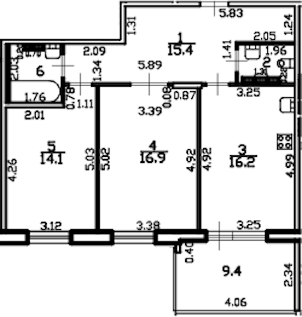 2-комнатная квартира 71.2 м², 4/4 эт., ЖК «Riviera Club»